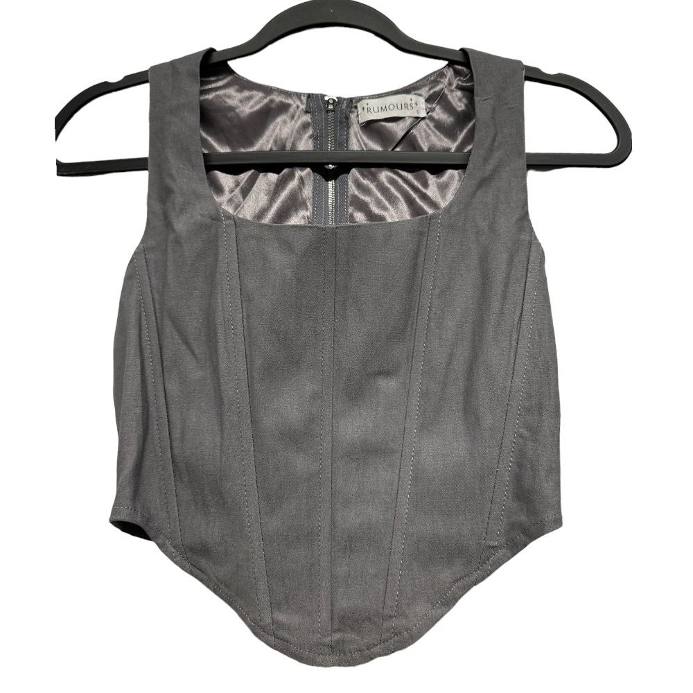 Rumored-Bustier Top in Gray